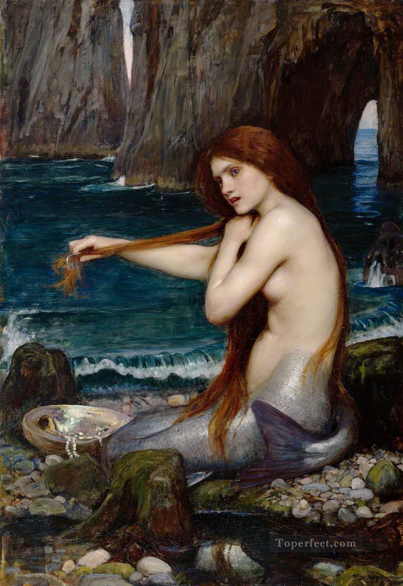 A Mermaid Greek female John William Waterhouse Oil Paintings